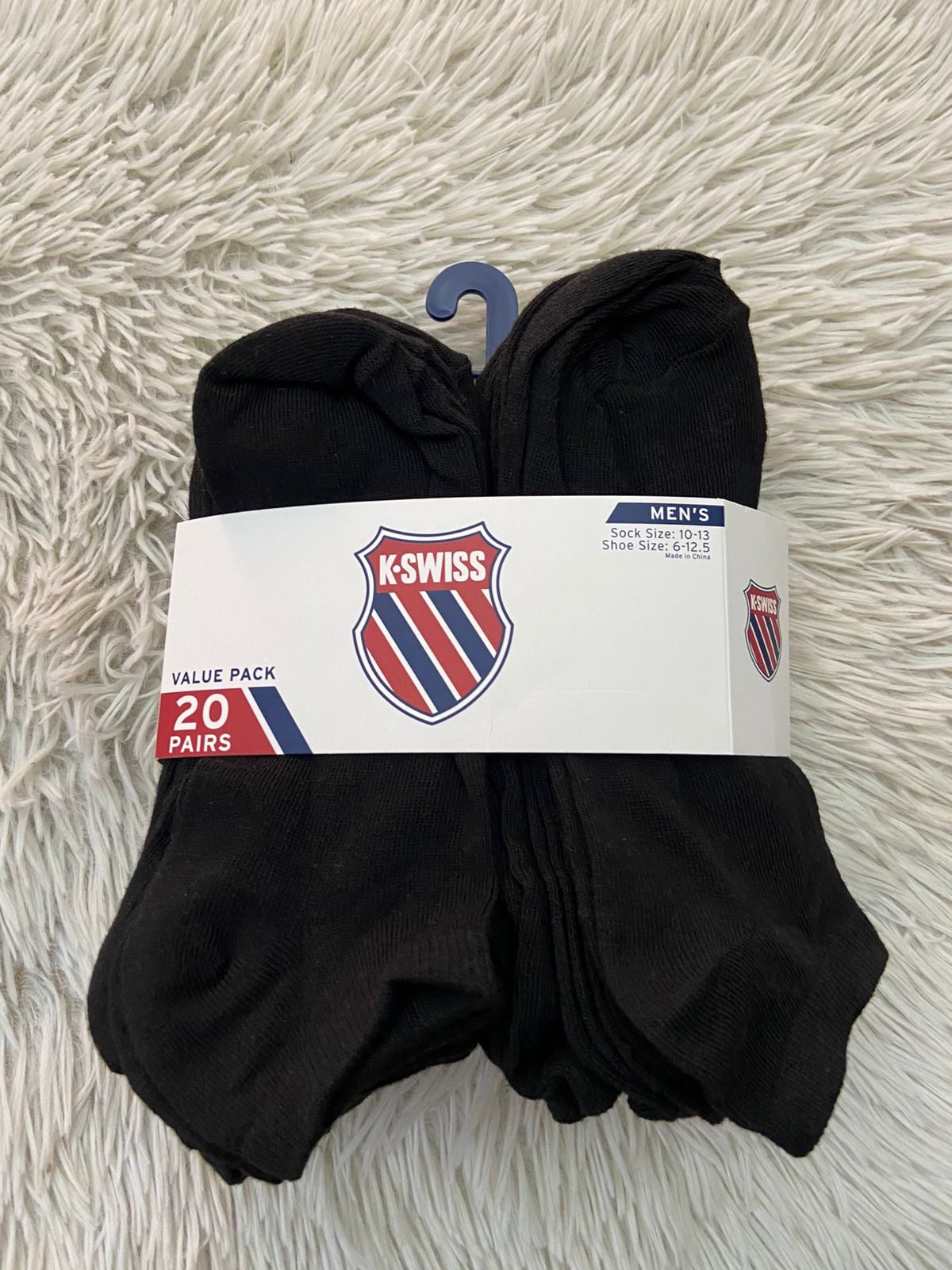 Medias K• SWISS original, negra lisas, bajitas.