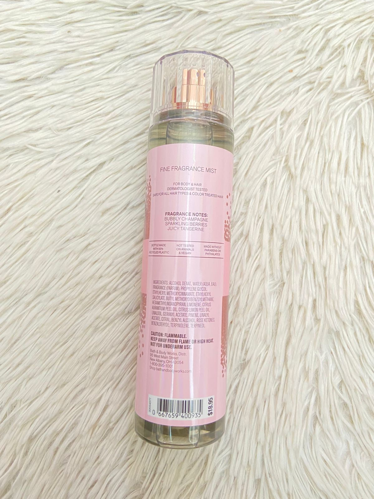 Colonia Bath & Body works original, CHAMPAGNE TOAST, rosada.