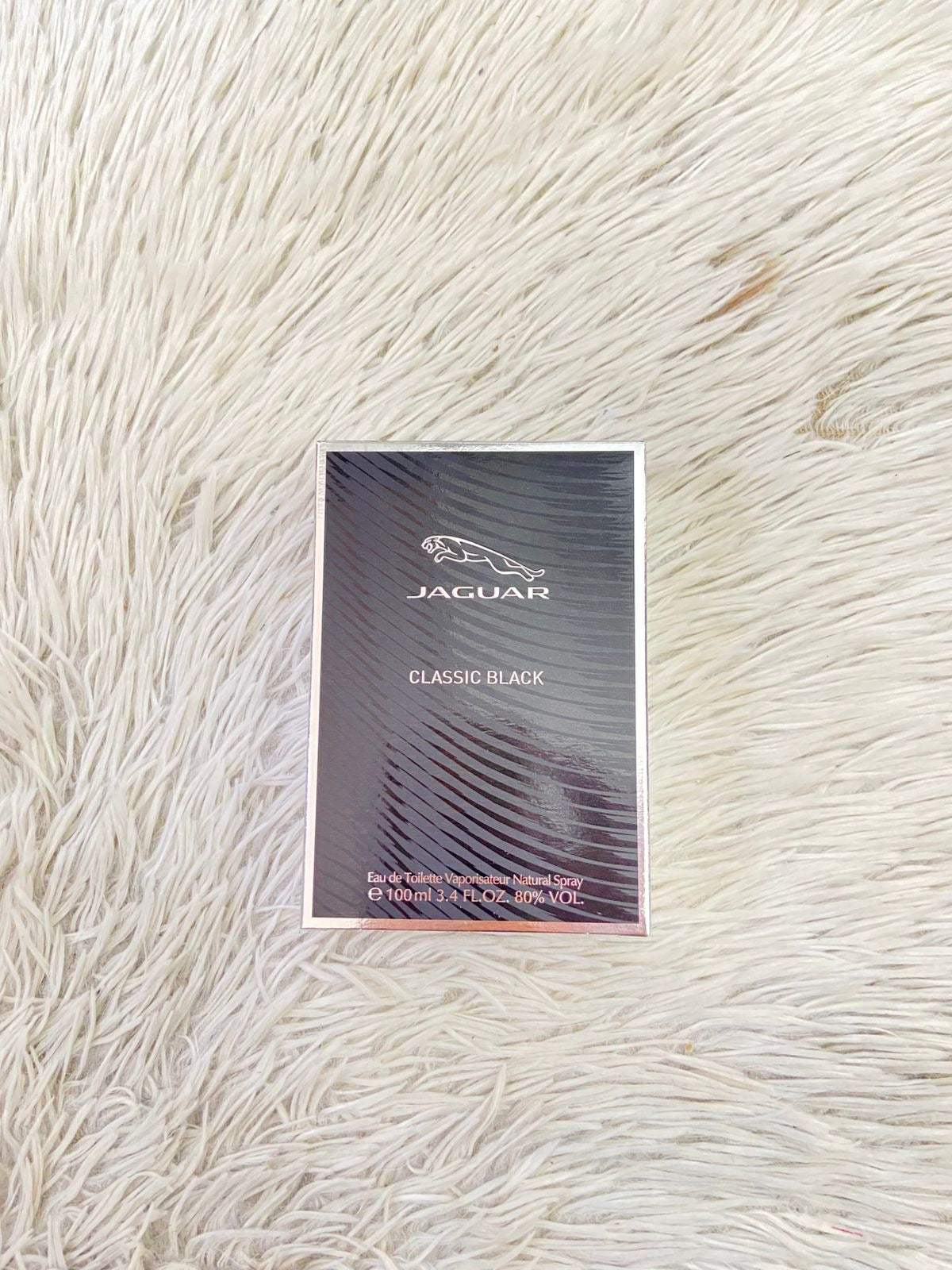 Perfume JAGUAR original, negro con plateado, CLASSIC BLACK.