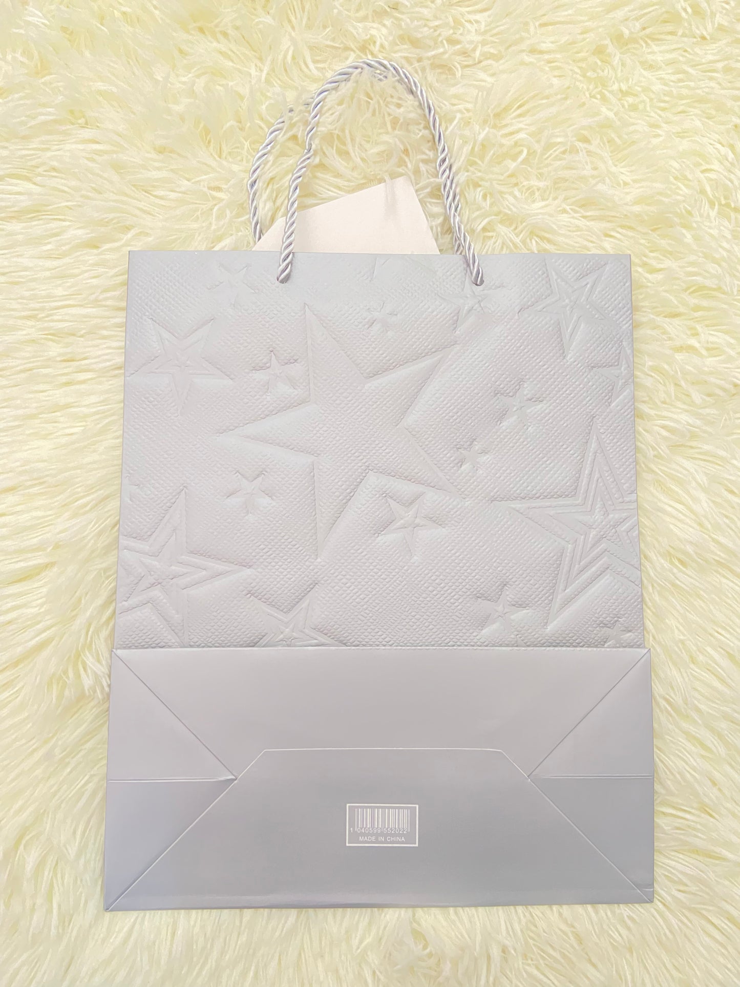 Shopping, gris con estampado de estrellas doradas, MEDIANO.