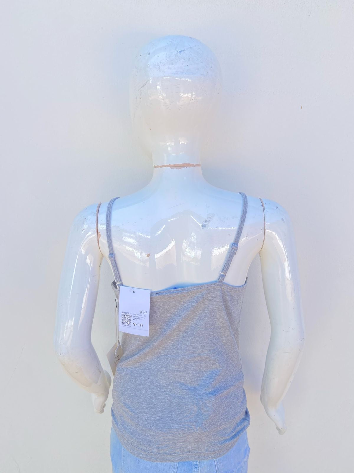 Franela Forever 21 original gris claro liso.