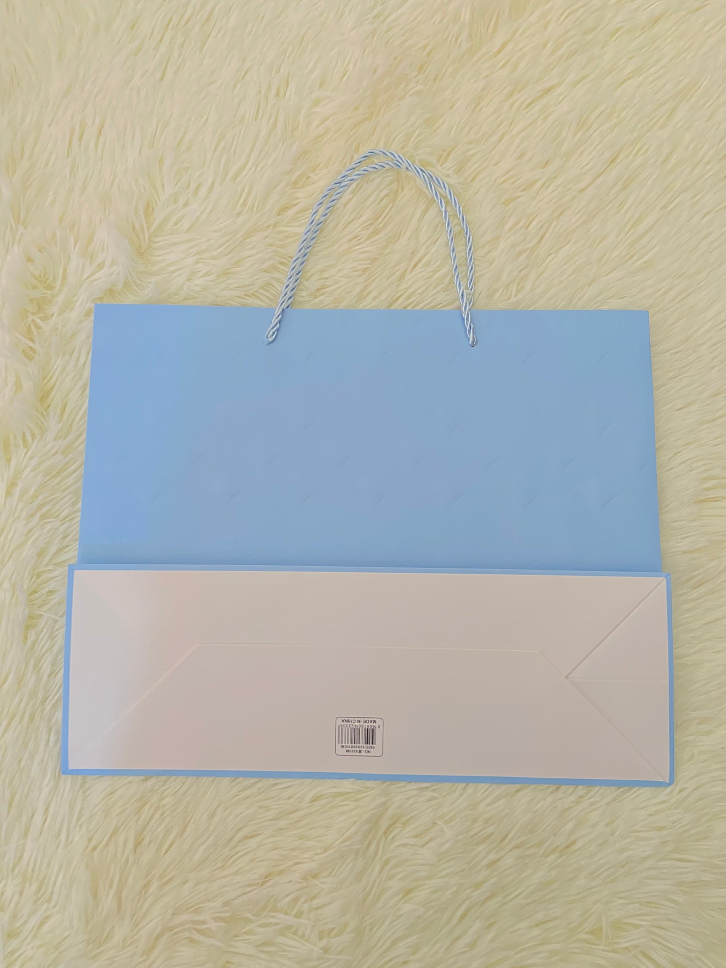 Shopping, azul claro liso, MEDIANO.