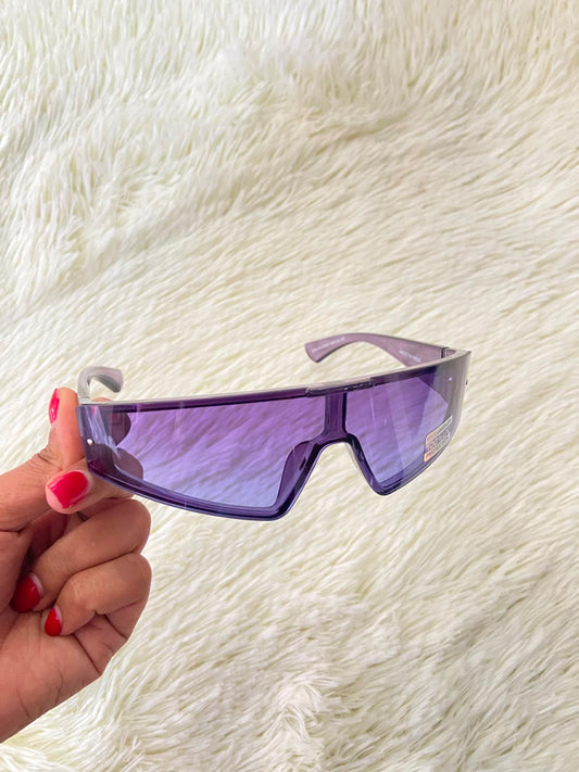 Lentes, morado con micas moradas 100 % protección UV y polycarbonate.