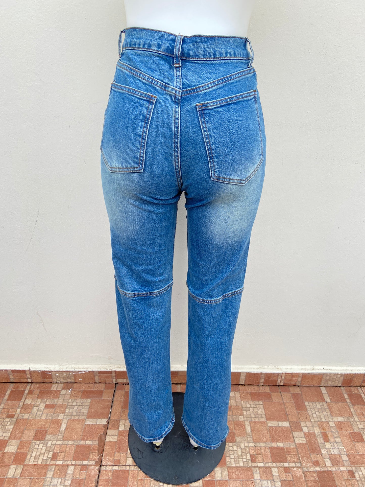 Pantalon Jean, azul combinado con azul más claro, EASY DOES STRETCH.