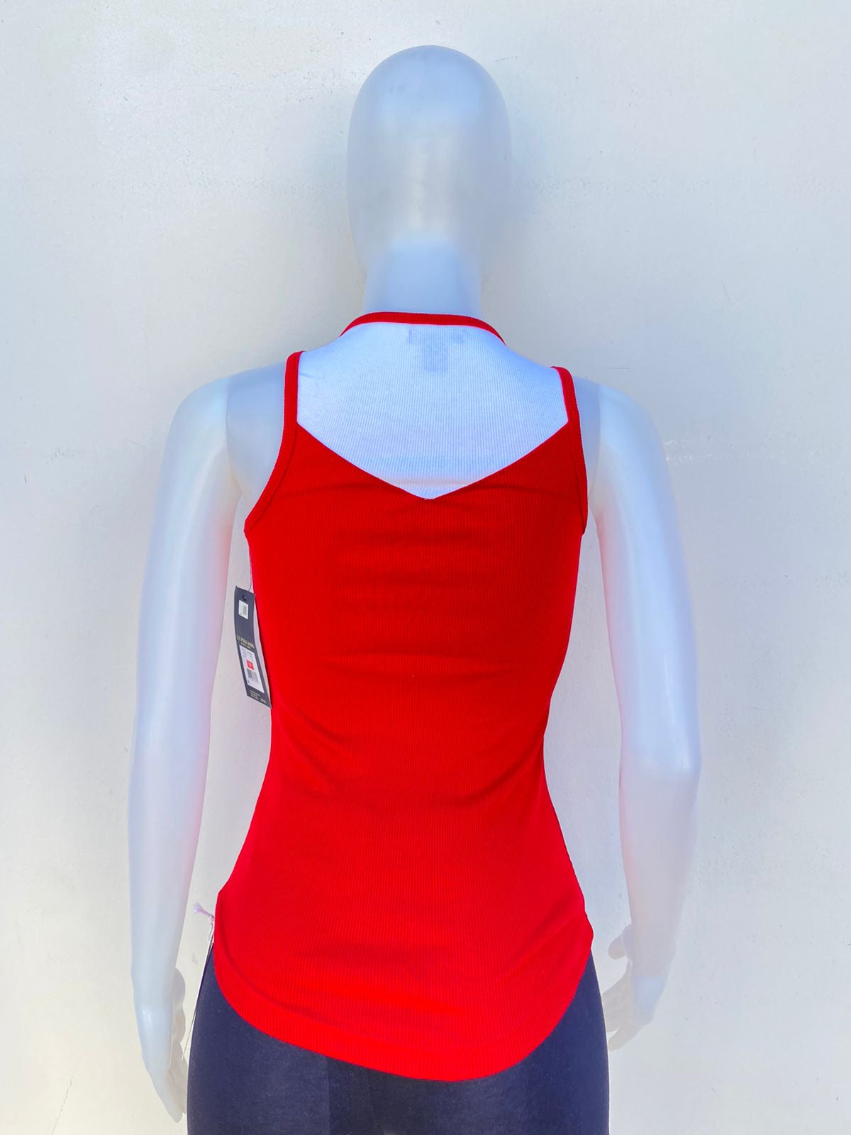 Franela U.S Polo original rojo con blanco y azul marino.