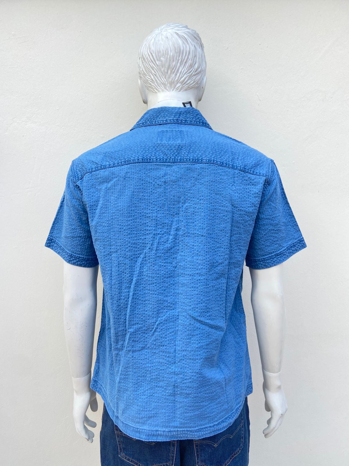 Camisa American Eagle original, azul Jean 99% algodón