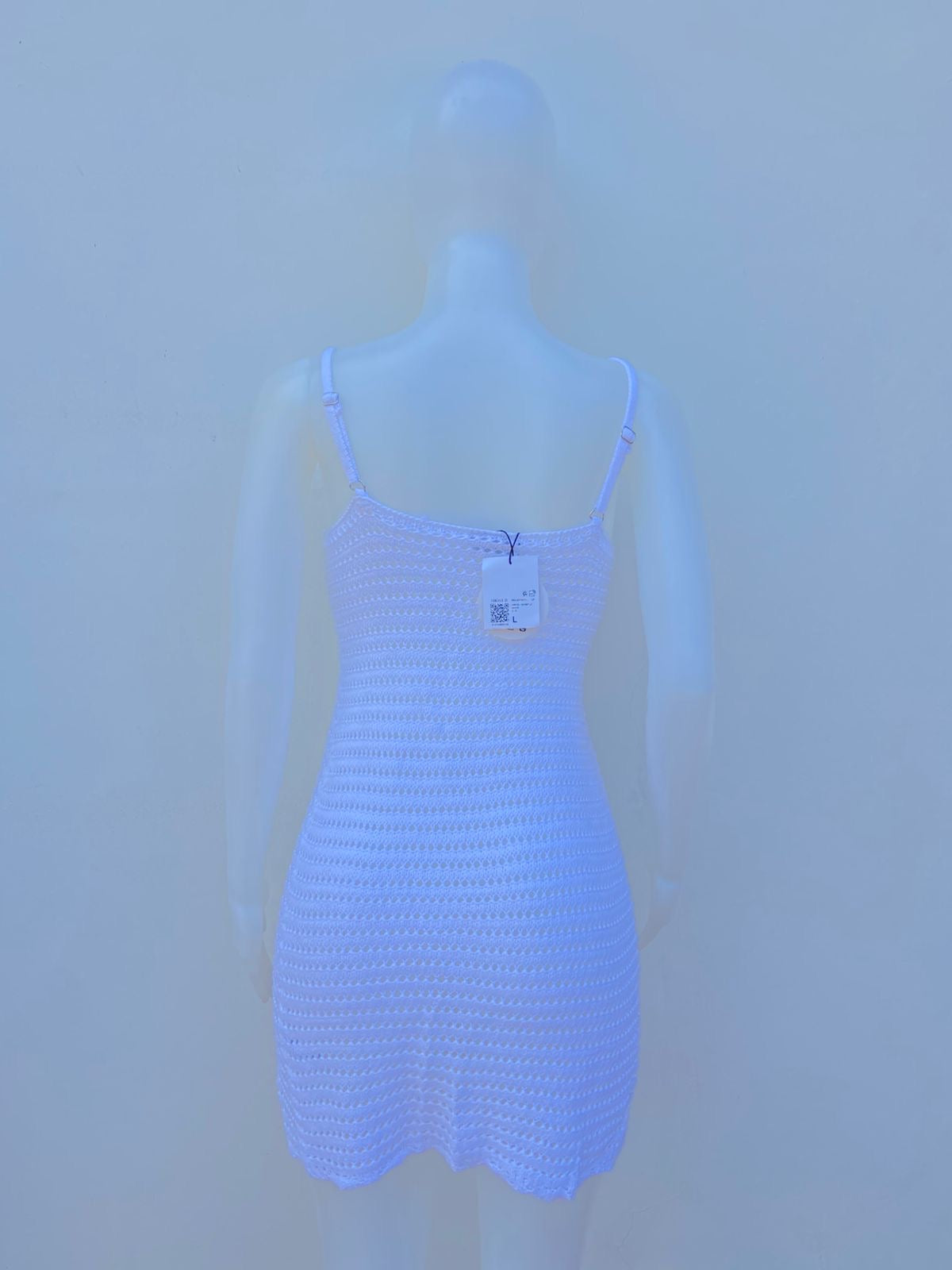 Vestido/ Cover up Forever 21 Original en color blanco en chochet
