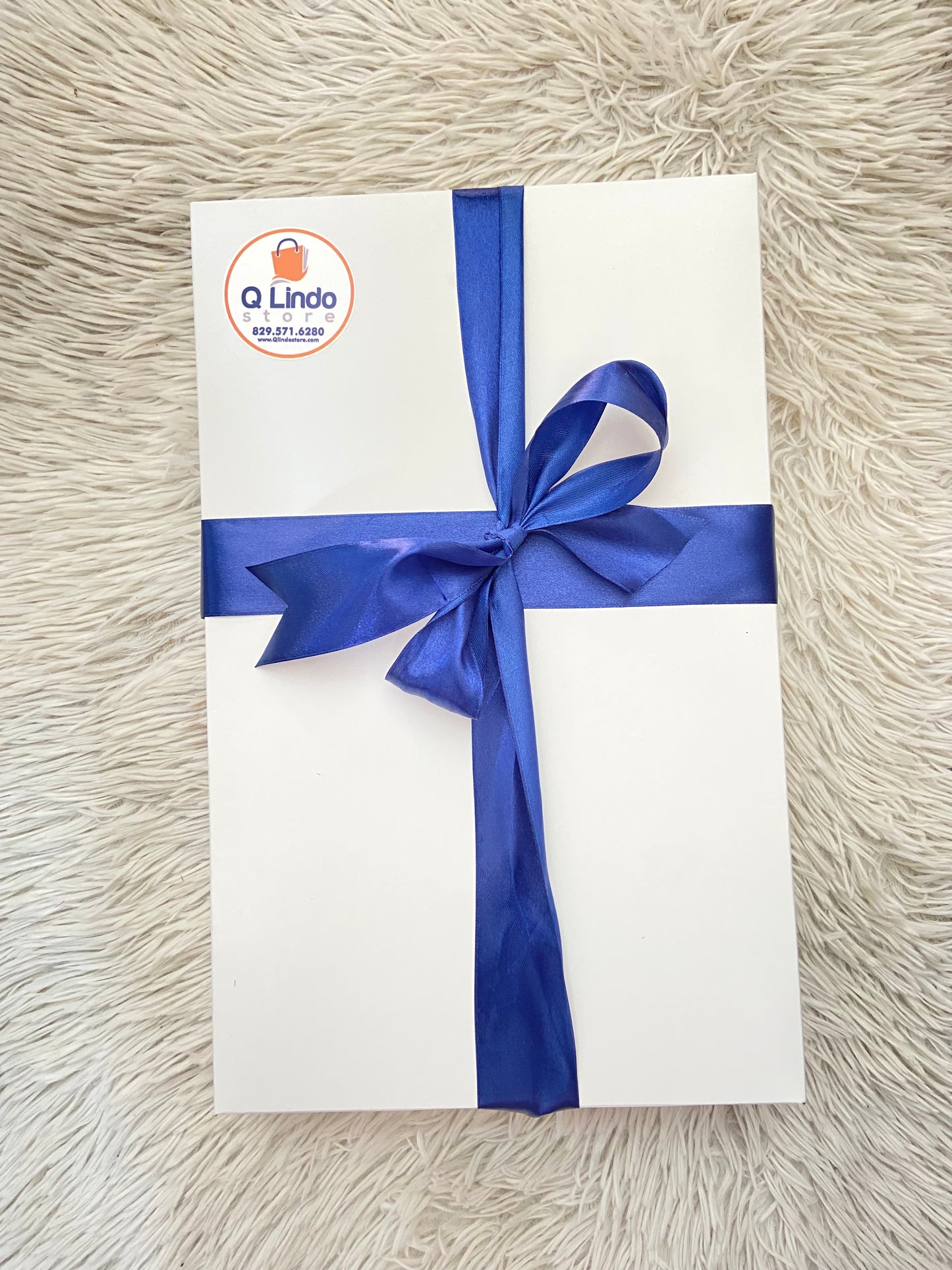 Cajas de regalo, con lazo de color azul y rojo, MEDIANA.