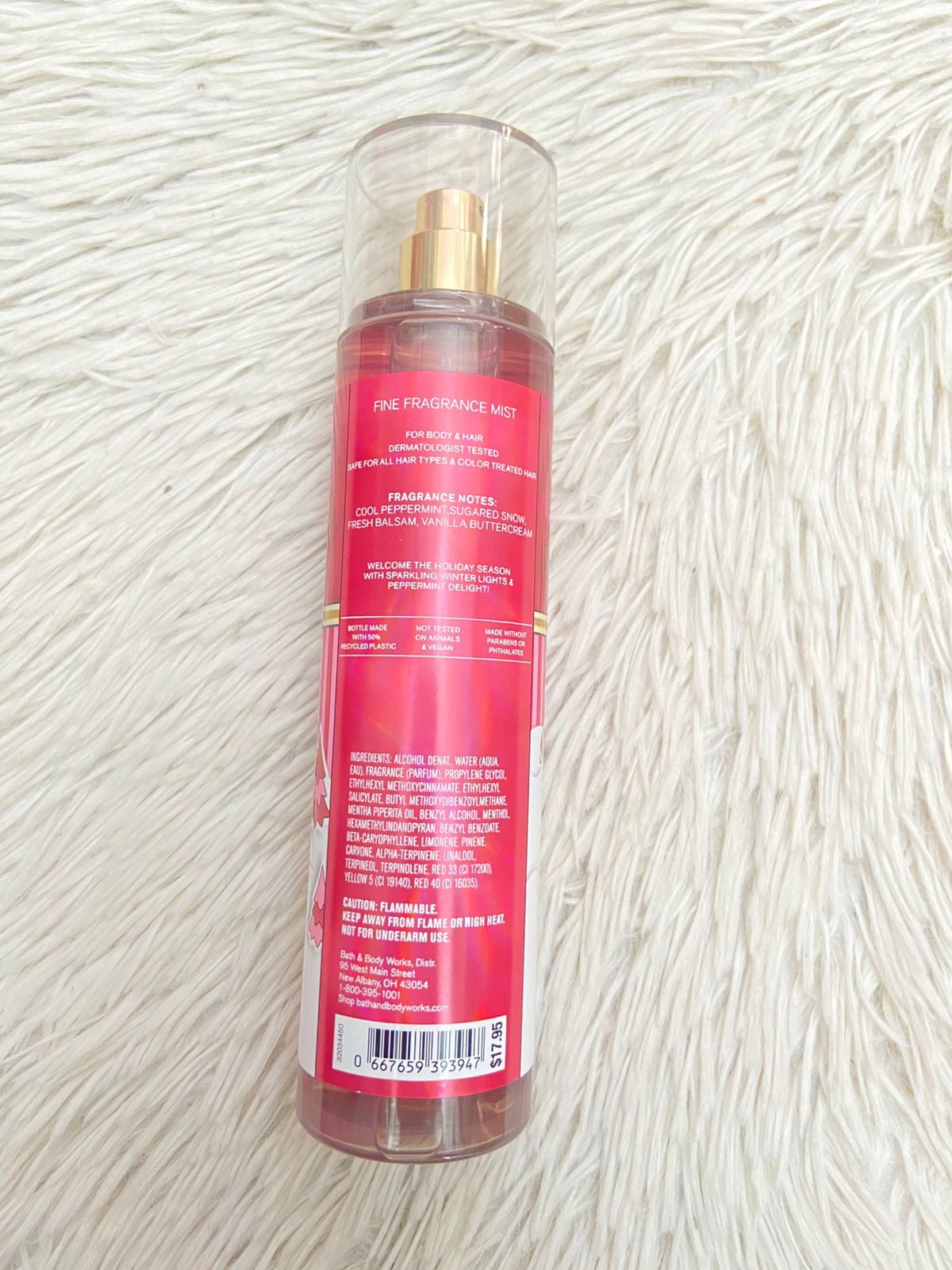 Colonia Bath & Body works origina, TWISTED PEPPER MINT, rosada.