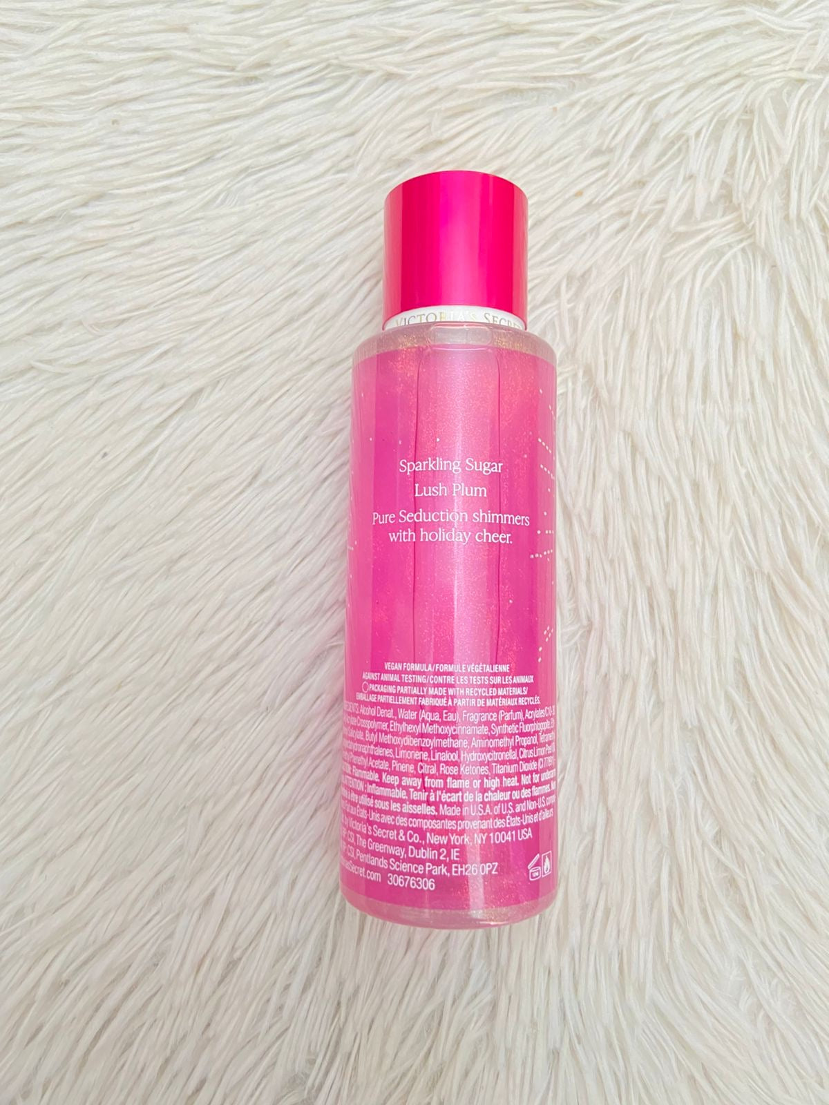 Colonia Victoria’s Secret original, rosada con brillos, PURE SEDUCTION JOY.