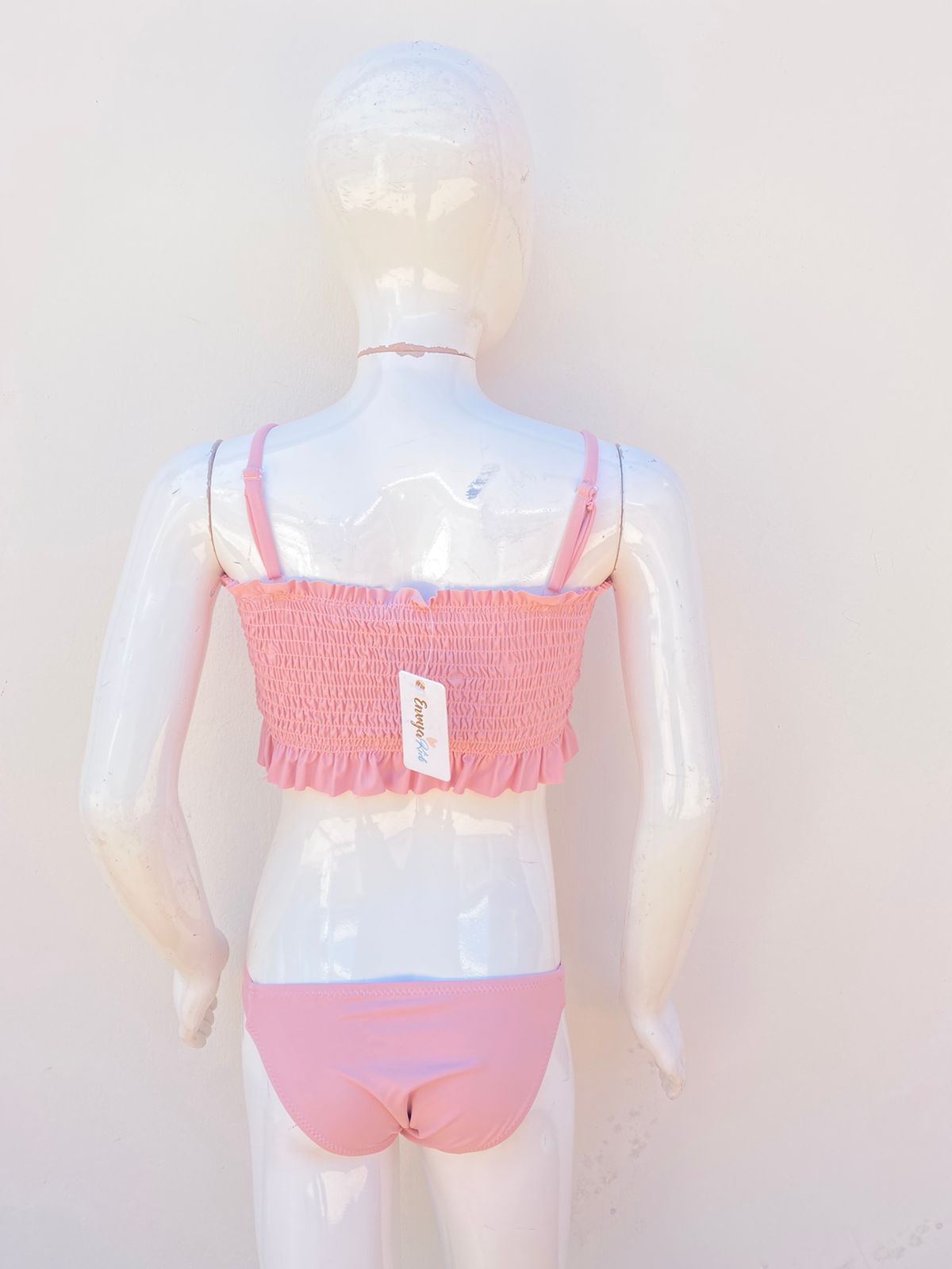 Biquini Traje de baño niñas Envya KIDS original, rosado claro con vuelos: