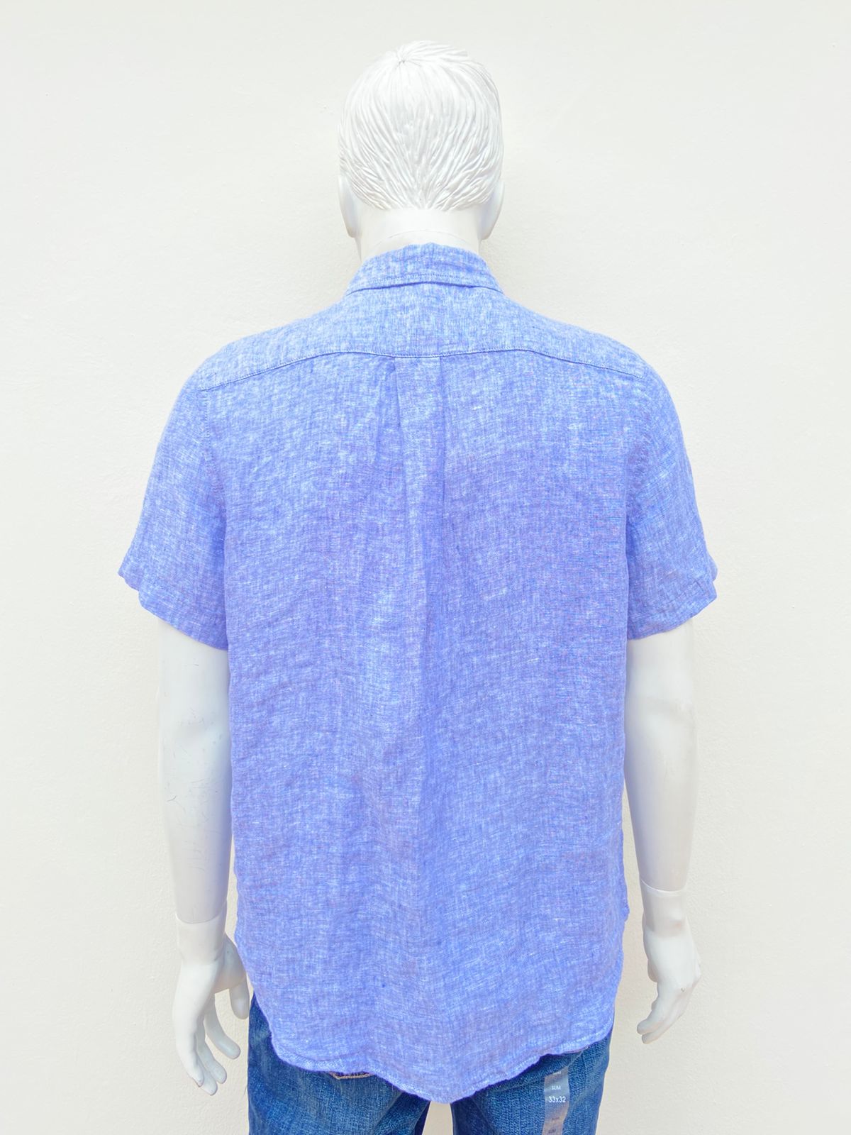 Camisa 100% lino THOM AARON original, azul