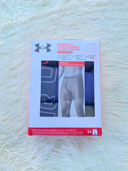 Pack-3 Boxer UNDER ARMOUR original, azul marino, negro y verde oliva.