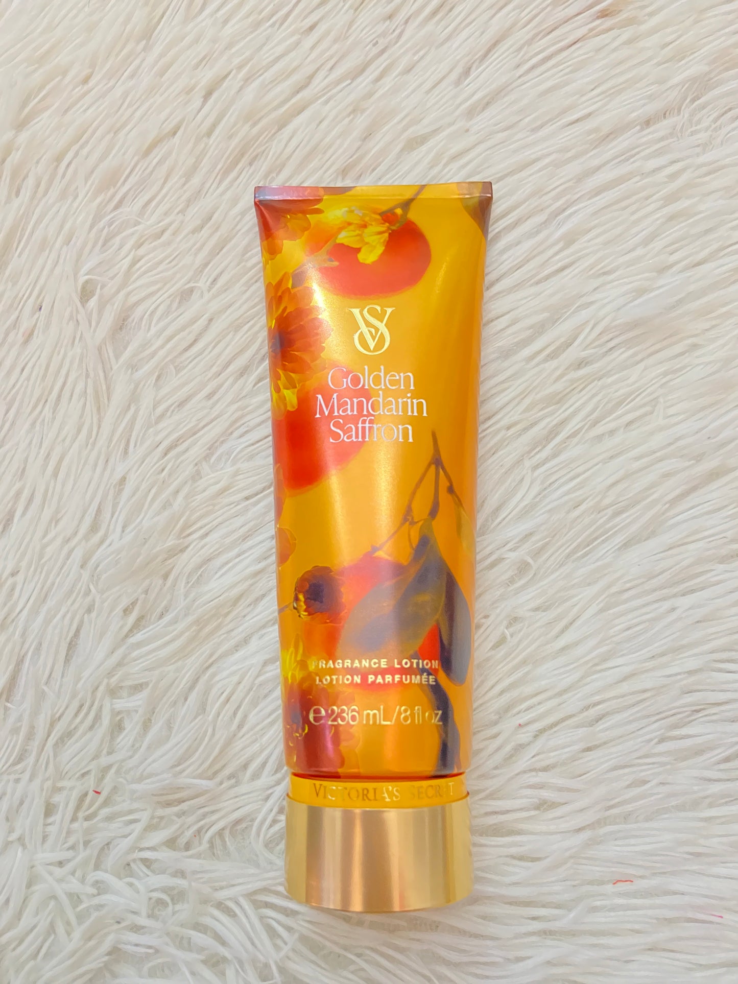 Set Victoria’s Secret original de crema y colonia amarilla con estampado de flores, GOLDEN MANDARIN SAFFRON.