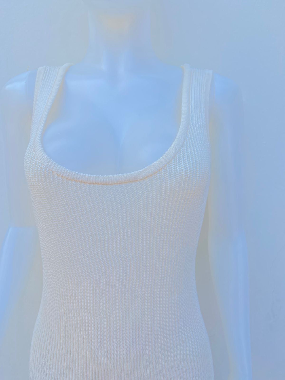 Vestido/ cover up Forever 21 Original en color crema, largo.