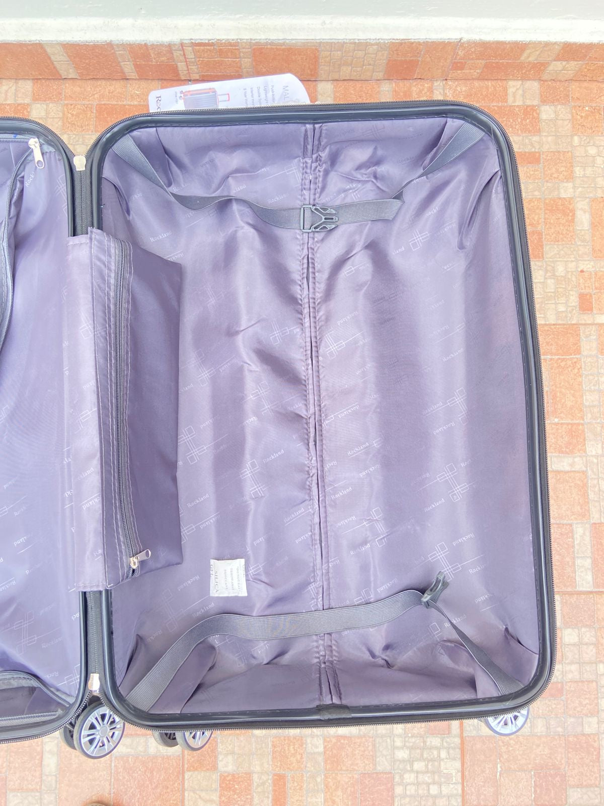 Maleta ROCKLAND original, azul claro lisa MEDIANA