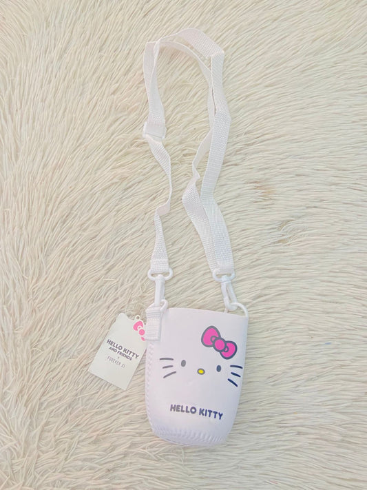 Carterita/Portavaso Hello Kitty Forever 21 Original blanco con estampado de HELLO KITTY y lazo