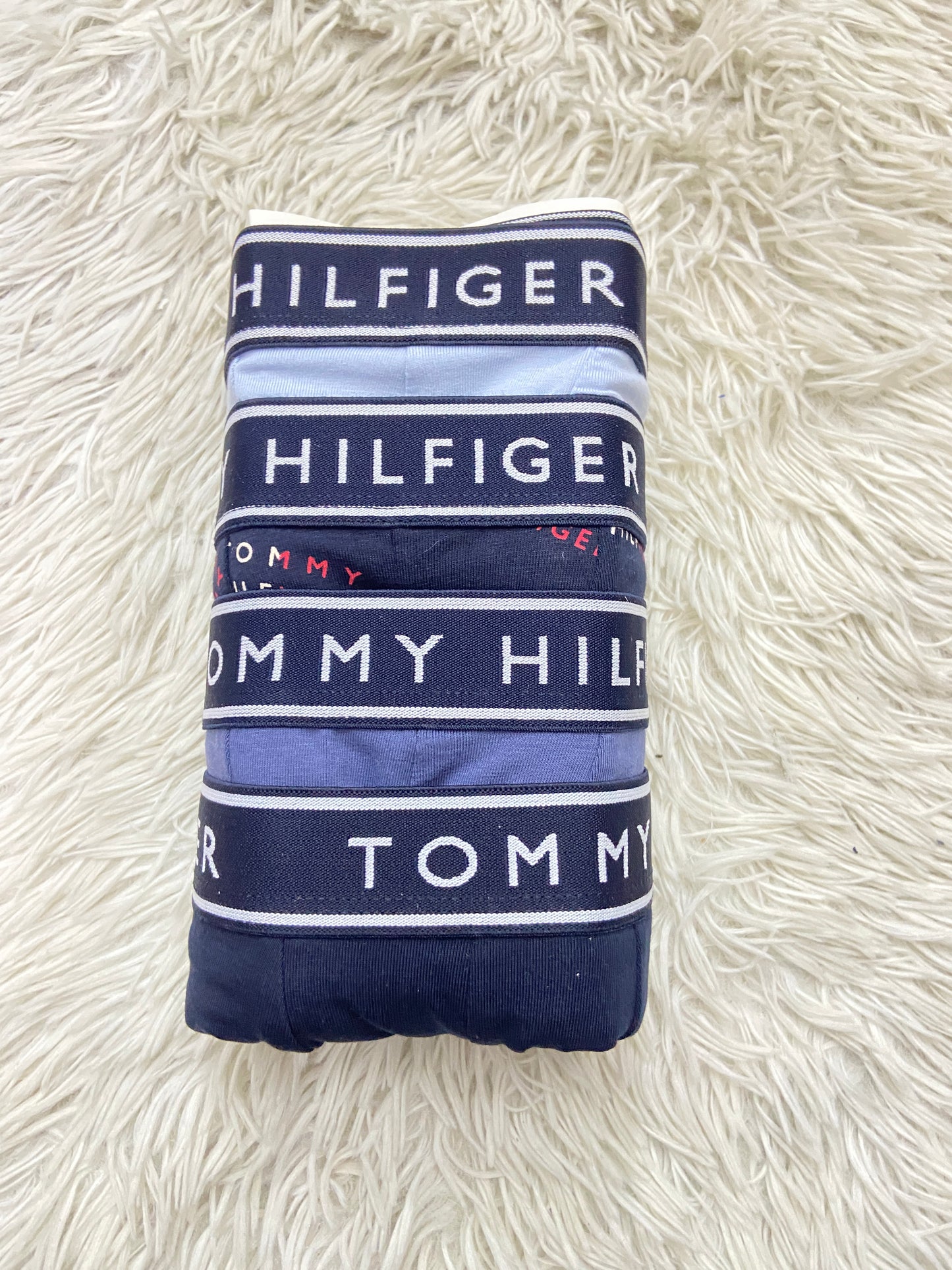 Boxers Tommy Hilfiger pacquete de 4 original, azul marino, azul claro. Set Tommy Hilfiger.