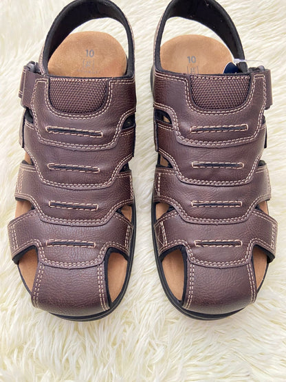 Sandalias GEORGE original, marrón con costura en hilo marrón y suelas negras. Excelente para caminar