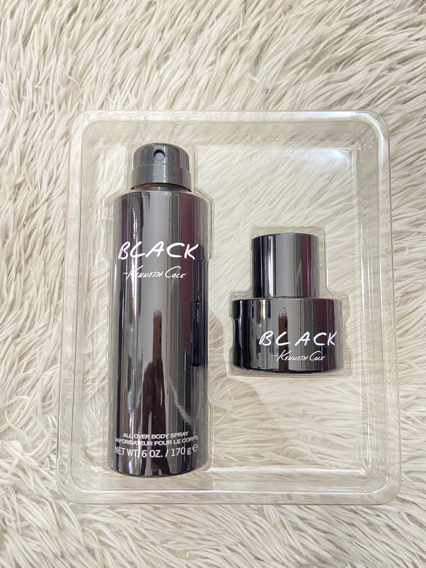 Set Kenneth Cole Black original, de desodorante y perfume.