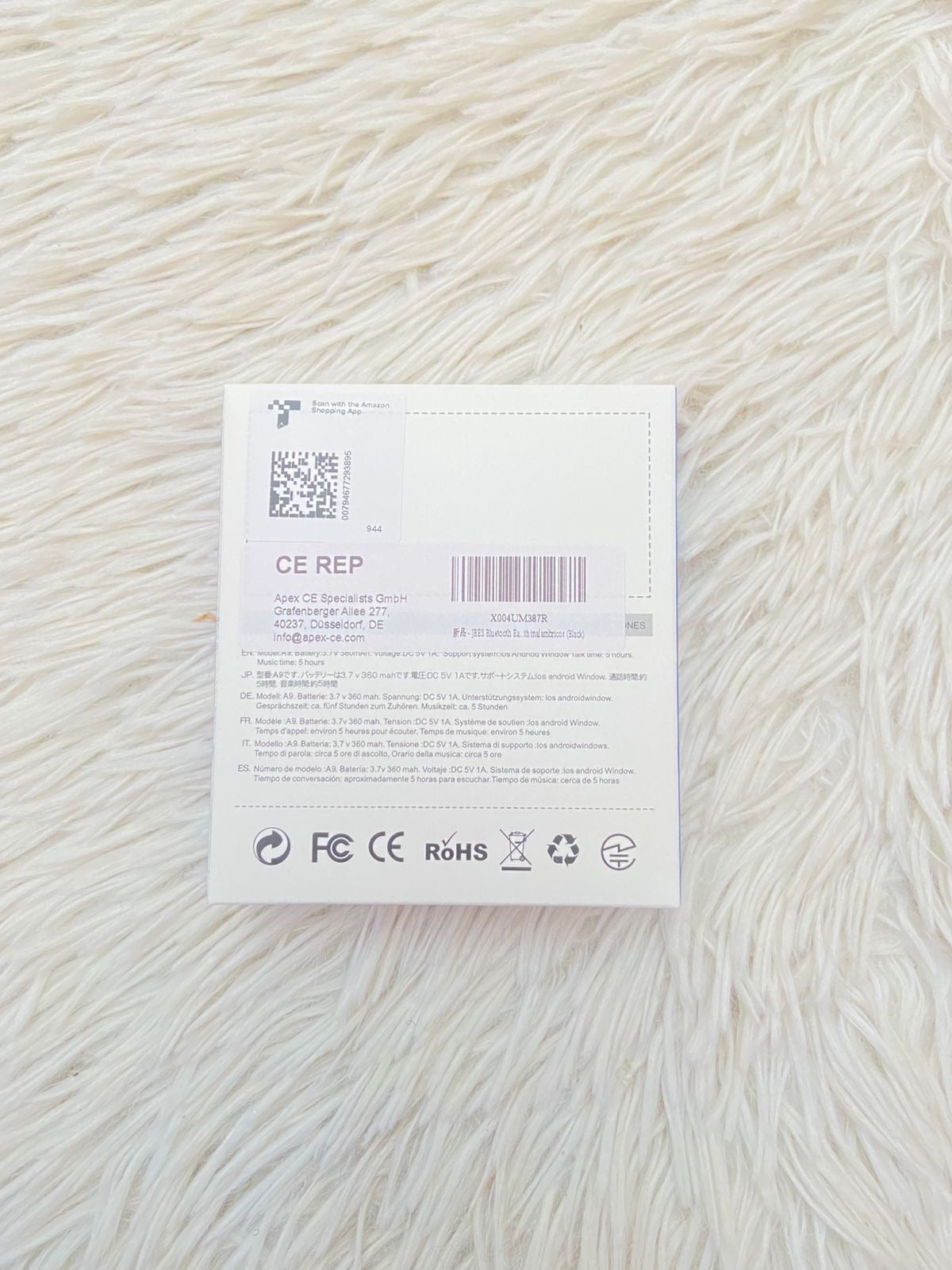 Audífonos inalámbricos WIRELESS EARBUDS A 9 original, negro con cable  tipo C, conexión vía Bluetooth, carga duradera.