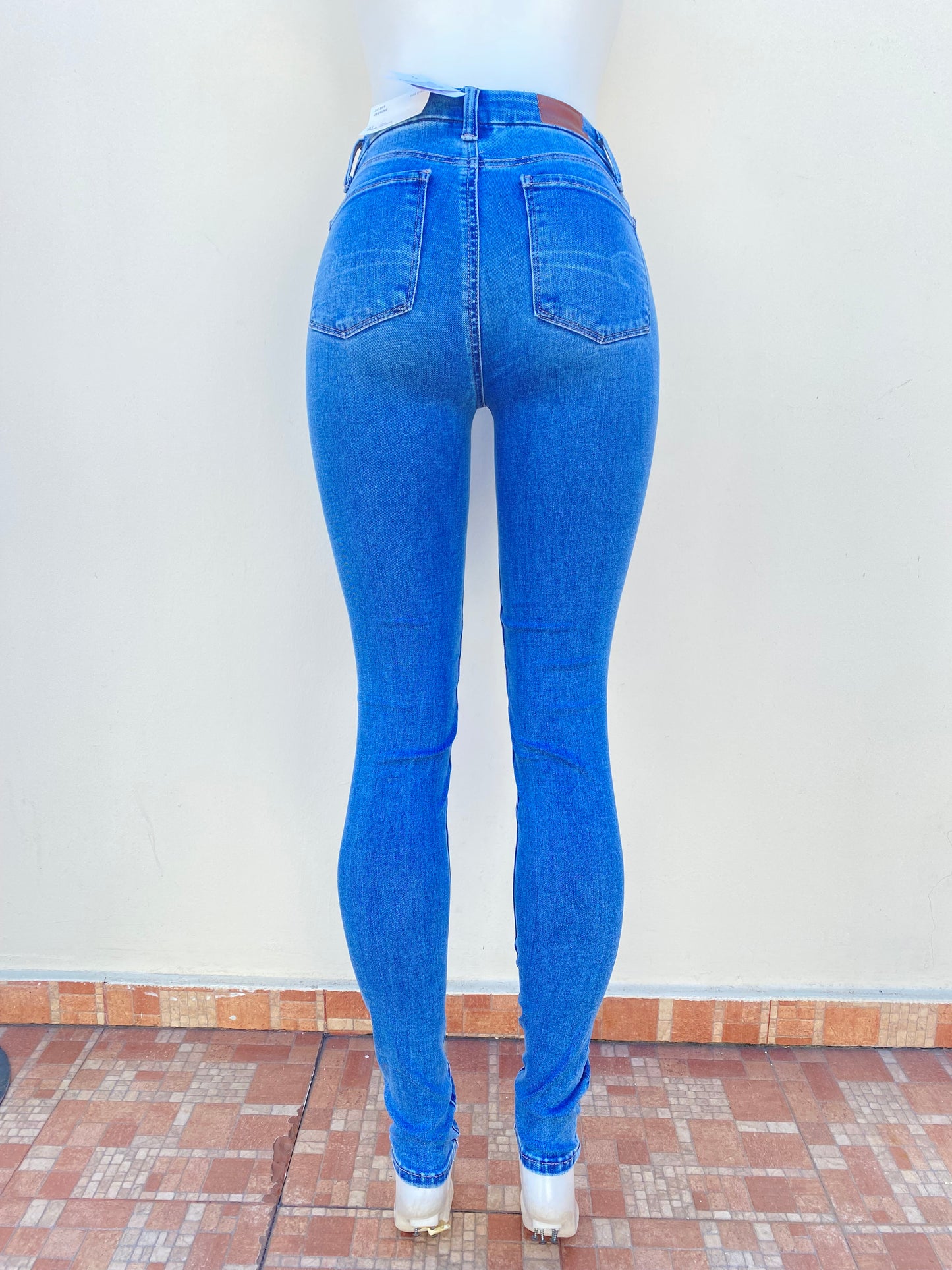 Pantalón jeans American Eagle original, Luxe Stretch, AE BFF Jegging, X-long.