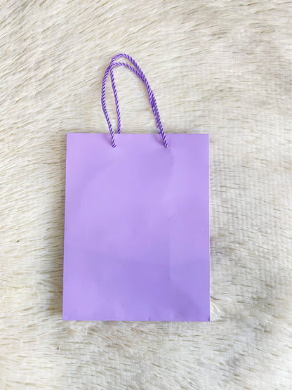 Shopping liso sin diseño en color morado (Lila) con lazos del mismo color