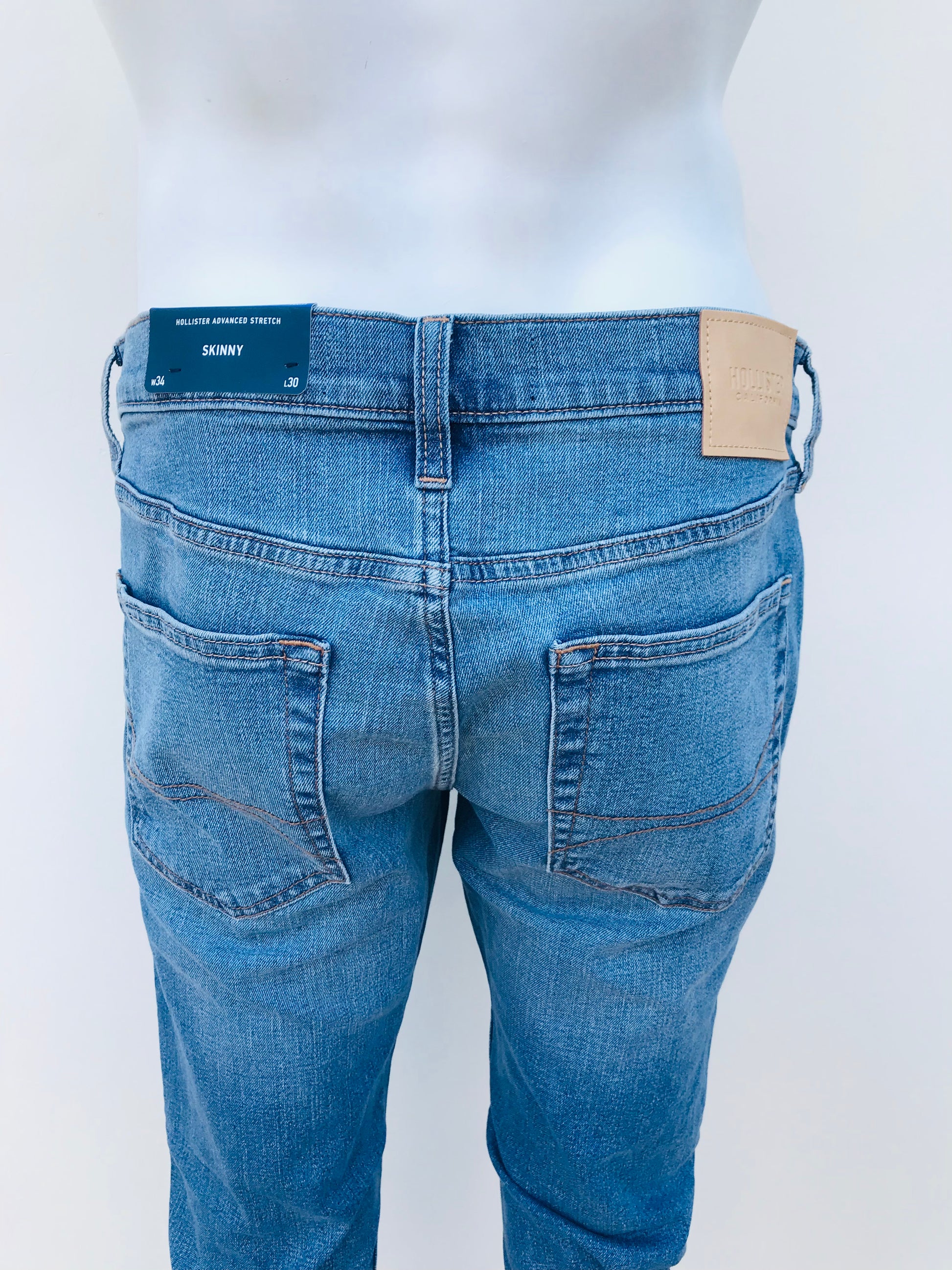 Pantalon jeans HOLLISTER original, HIGHEST- RISE VINTAGE BAGGY , azul