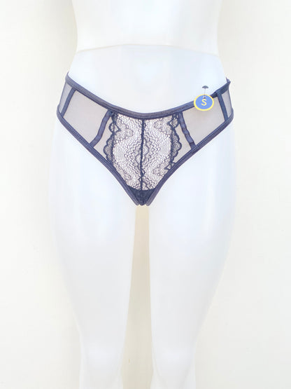 Panti Rachel Roy original, negro de encaje transparente.