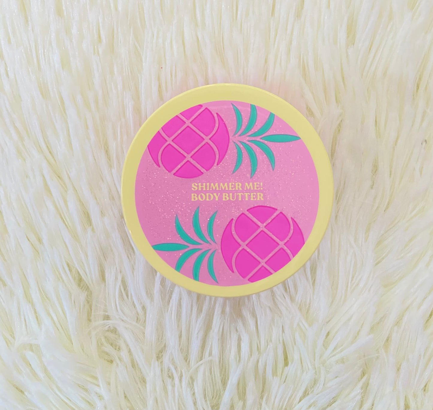 Pack PINK original, de tres colonia, aceite y crema minis PINEAPPLE,con brillitos. Más el bolso