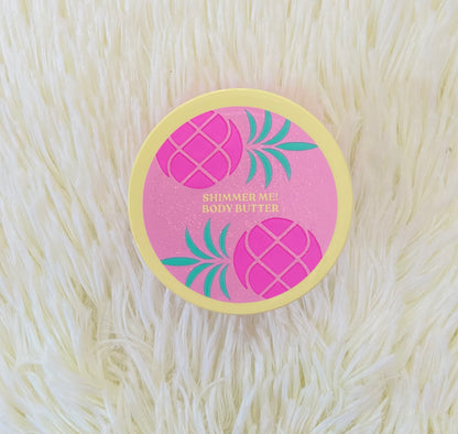 Pack PINK original, de tres colonia, aceite y crema minis PINEAPPLE,con brillitos. Más el bolso