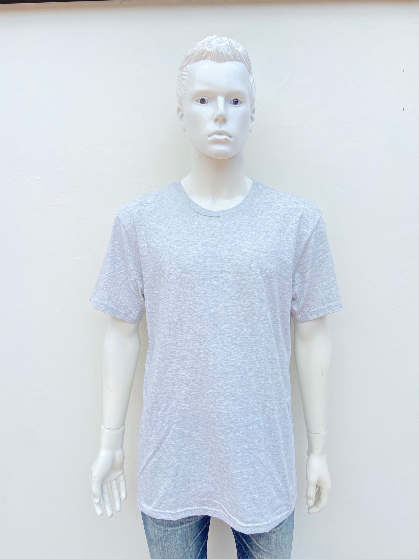 T-shirt 7 J 1 original, gris claro  liso, 100% algodón.