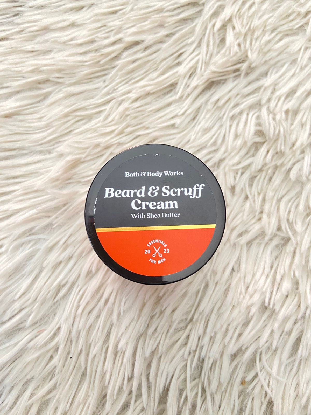 Crema Bath & Body Works original, naranja, BEARD & SCRUFF CREAM.