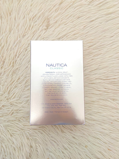 Perfume NAUTICA CLASSIC original, azul turquesa con plateada.