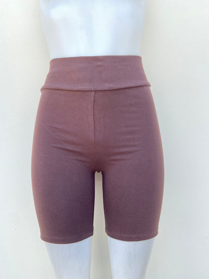 Legging marron/chocolate lisa con pretina alta.