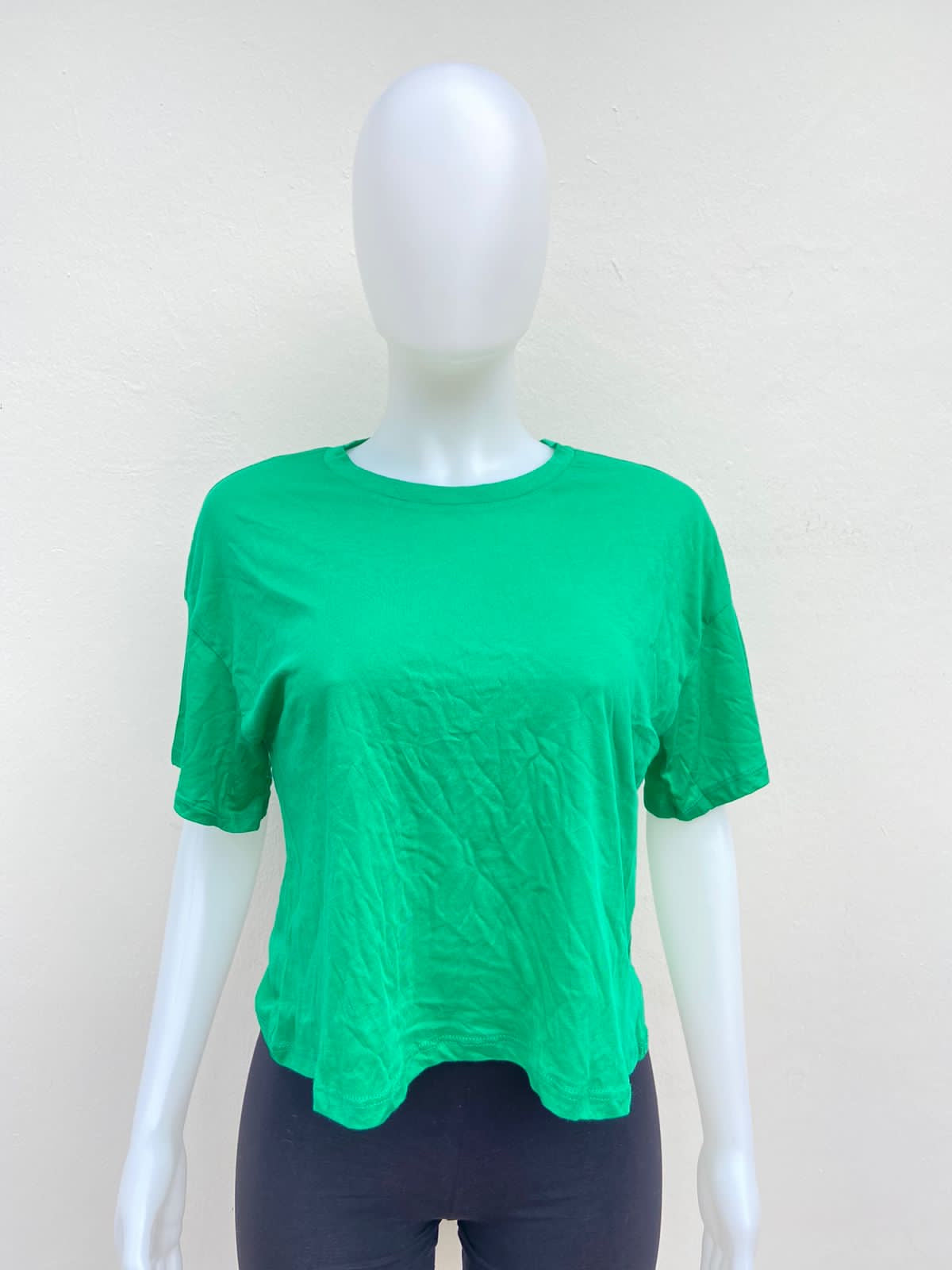 Top/t-shirt AMBIANCE original, verde liso.