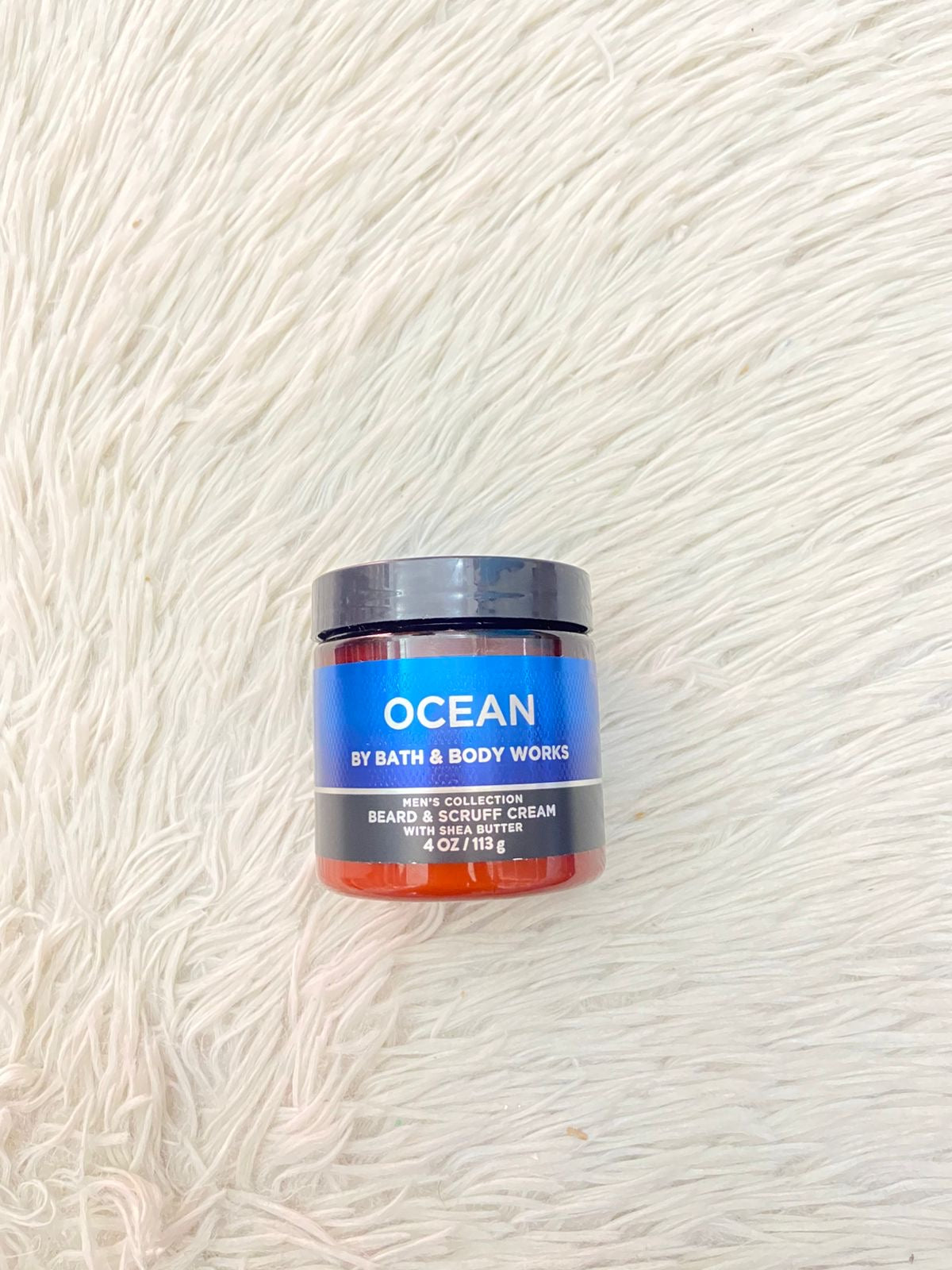Crema Bath & Body Works original, azul OCEAN BEARD & SCRUFF CREMA.