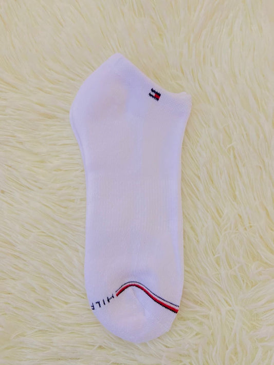 Medias TOMMY HILFIGER original, blanco con logotipo de la marca arriba.