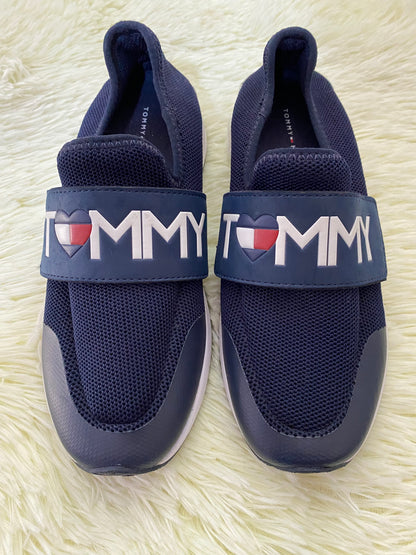 Tenis/ Alpargatas Tommy Hilfiger original, azul marino con letras         T❤️MMY en blanco.