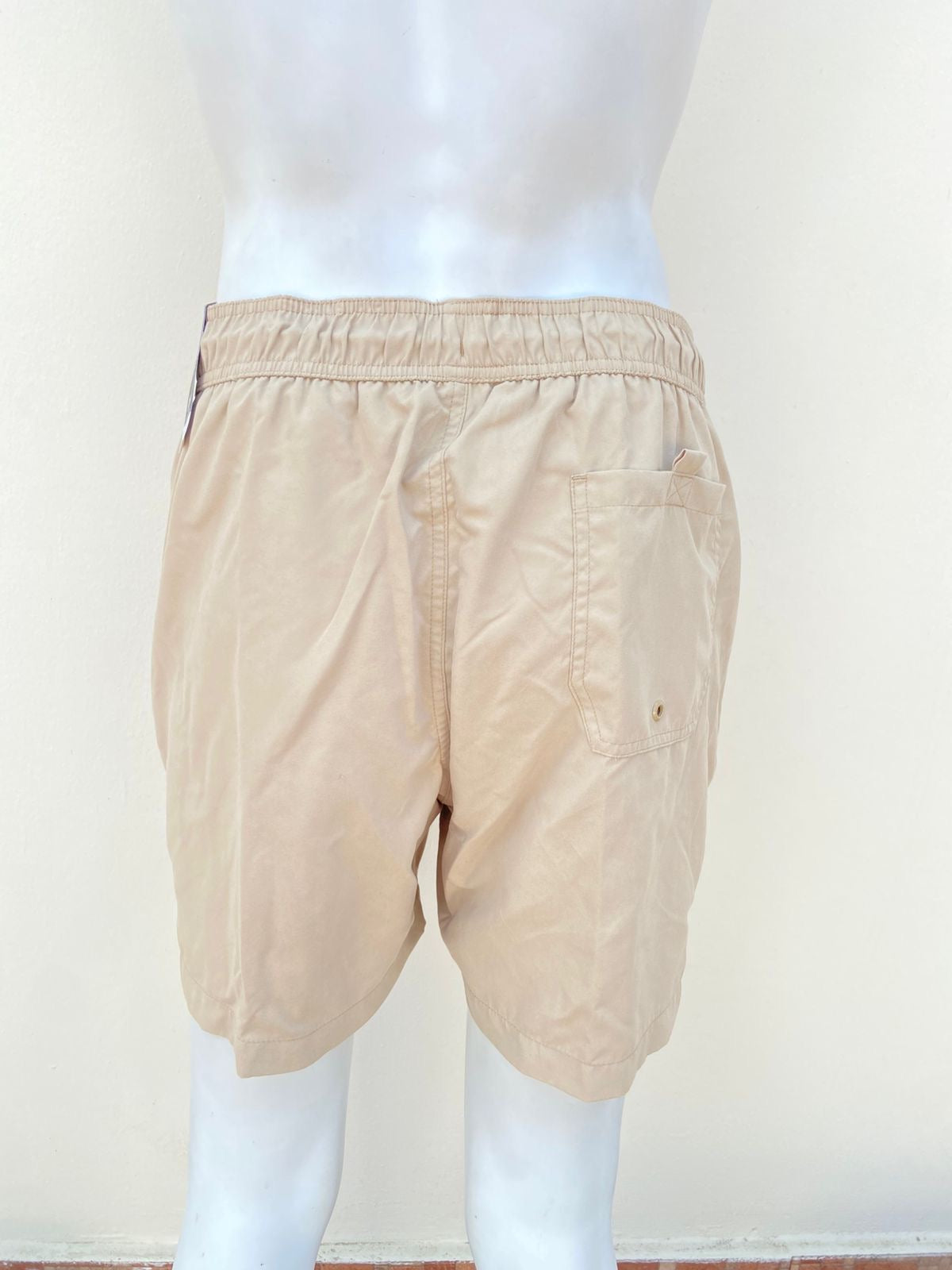 Bañador/Baggy GEORGE original color crema ( beige) liso, con lazos ajustables.