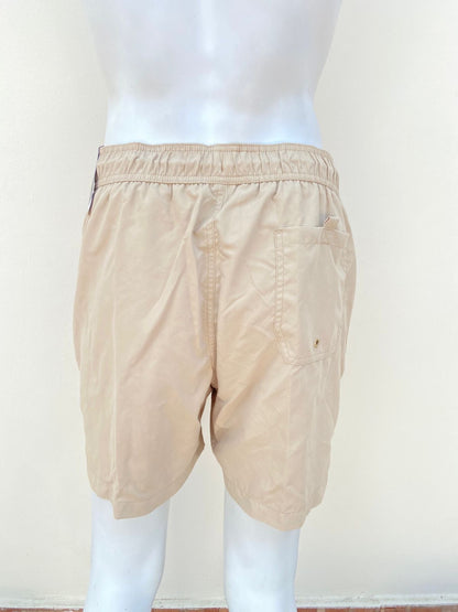 Bañador/Baggy GEORGE original color crema ( beige) liso, con lazos ajustables.