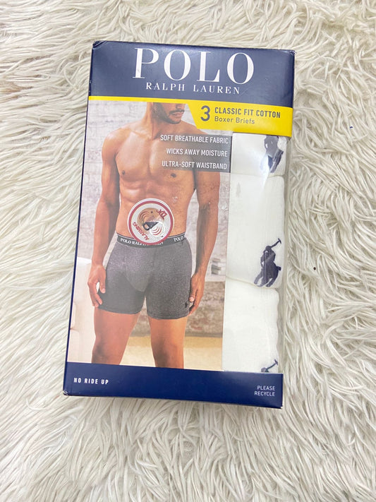 Boxers Polo Ralph Lauren original, pacquete de 3 pack en blanco.