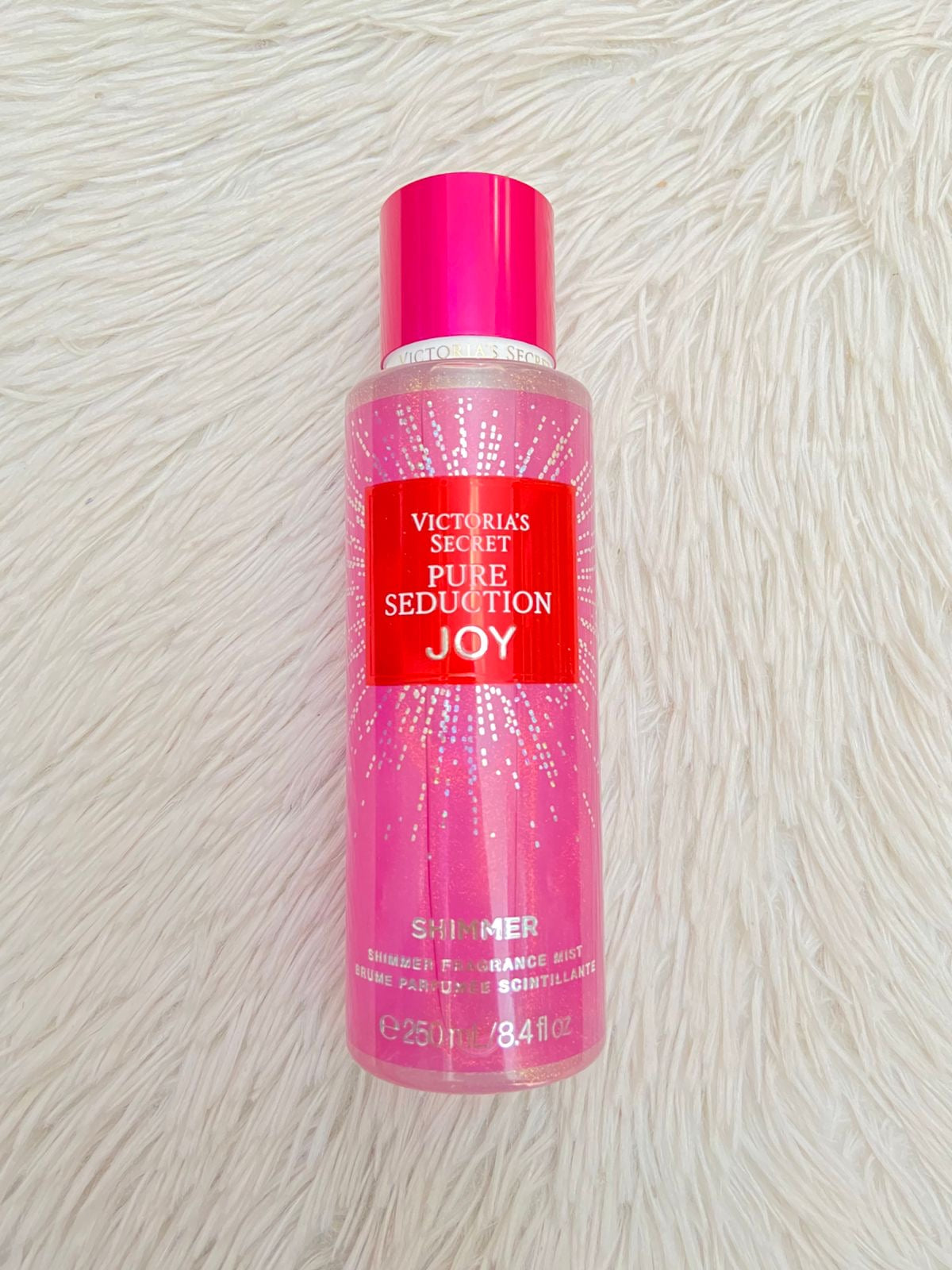 Colonia Victoria’s Secret original, rosada con brillos, PURE SEDUCTION JOY.