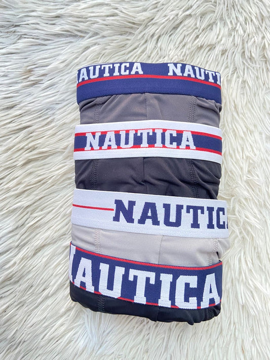 Boxer NAUTICA original, pack de 4, en color gris y negro en diferentes tonos.