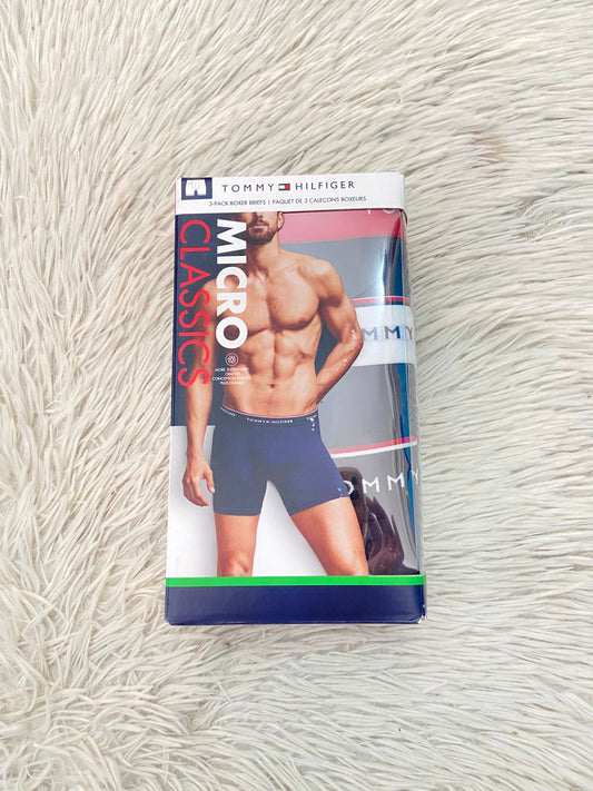 Boxers Tommy Hilfiger Original 3-Pack en color azul marino con bandas con la letra de la marca Tommy hilfiger.