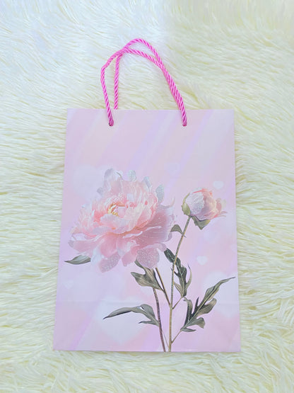 Shopping, rosado con estampado de flores, PEQUEÑO.