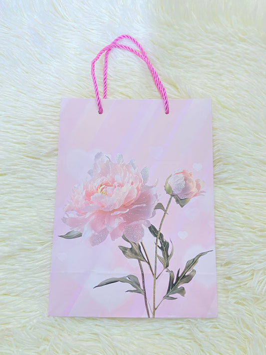 Shopping, rosado con estampado de flores, PEQUEÑO.