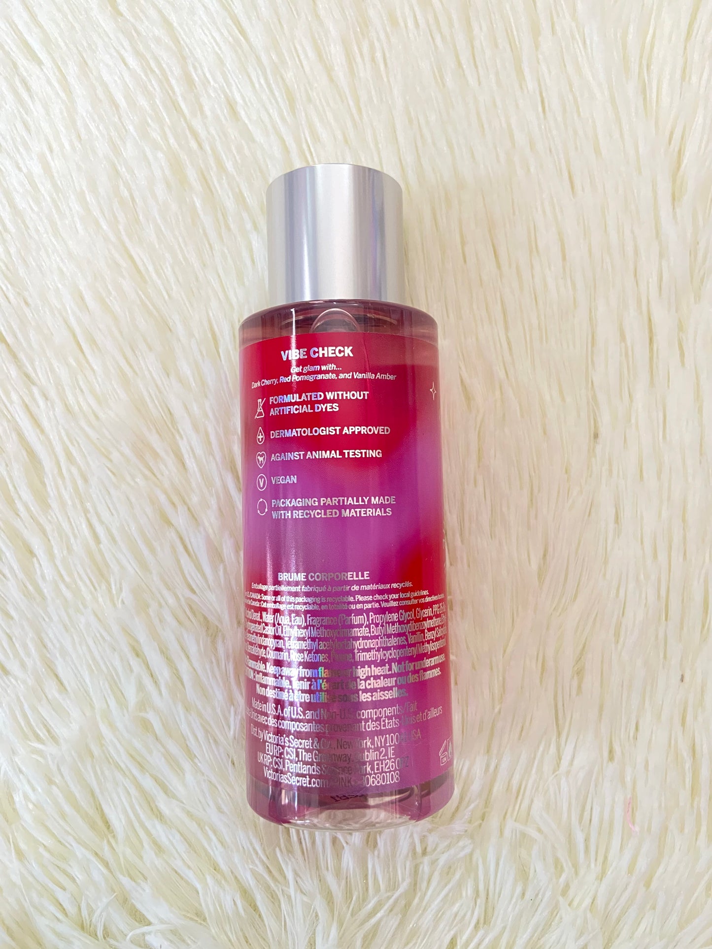 Colonia PINK original, rosada con rojo GLAM.