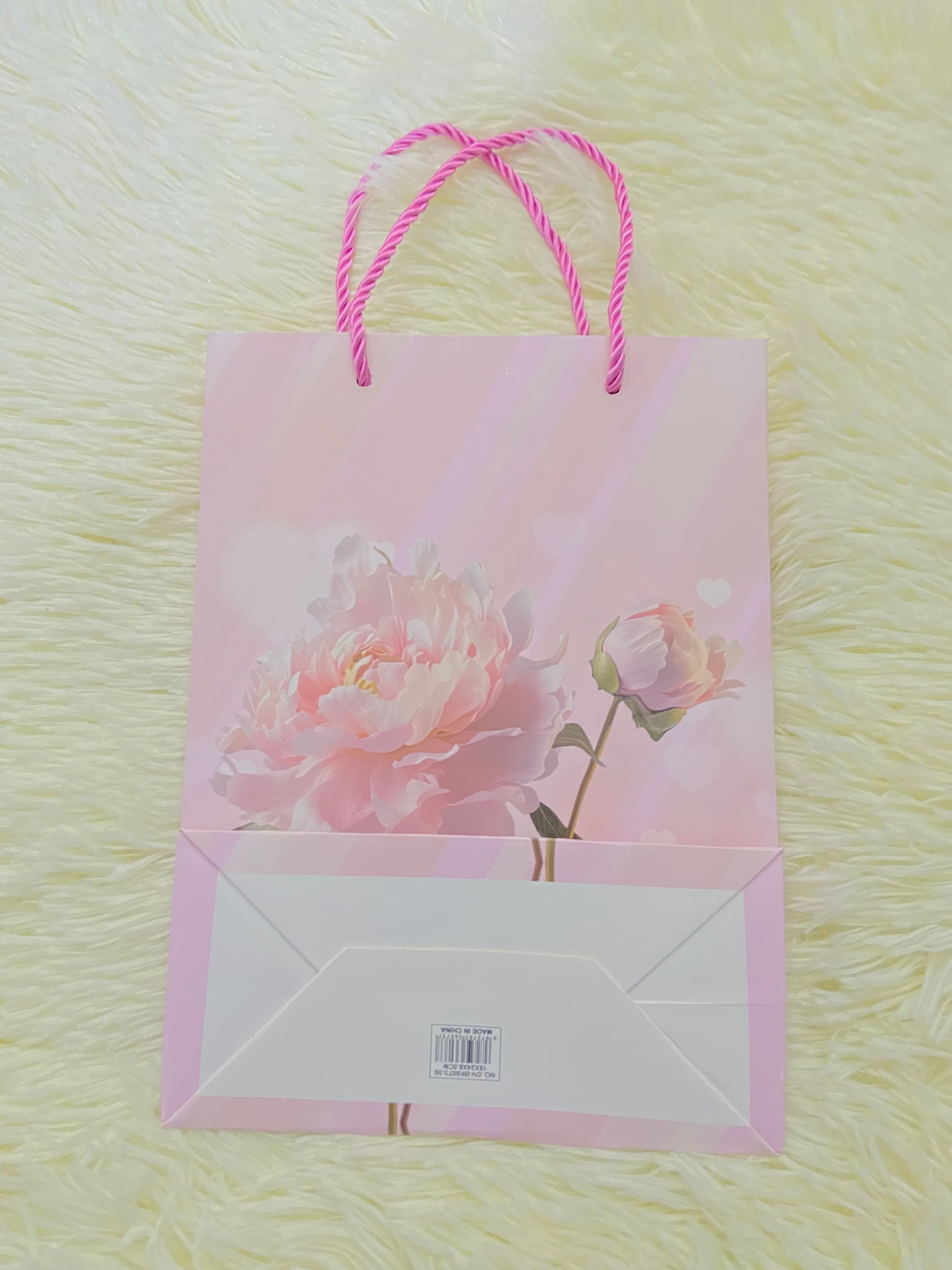 Shopping, rosado con estampado de flores, PEQUEÑO.