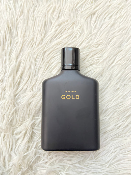Perfume Zara original GOLD, negro con notas de Limón, madera y rosas.